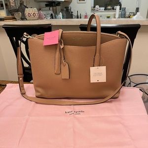 Kate Spade ~ Light Fawn Lightfawn Margaux Large Work Tote Computer Bag